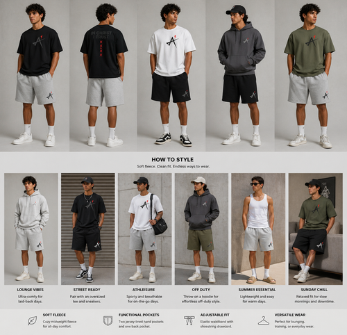 Men's fleece shorts — full lookbook with styling ideas